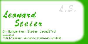 leonard steier business card